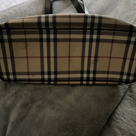 Burberry Tan and Black Plaid Tote - Picture 4 of 7